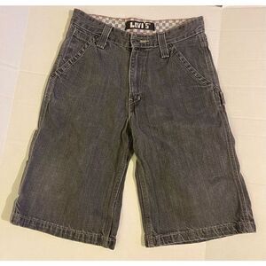 Vintage 90’s Y2K Levi’s Jean Shorts Cargo Long Wide Leg Shorts Youth 14 regular